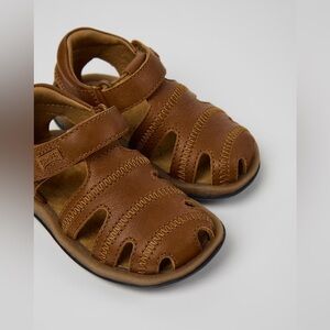 Camper Kids Bicho Brown Leather Closed Sandals. Baby size 5/ EU Size 21
